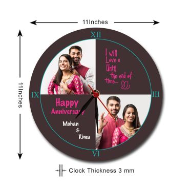 Personalized Photo Wall Clocks Online In India Anniversary Gift For Husband