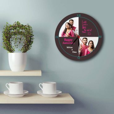 Personalized Photo Wall Clocks Online In India Anniversary Gift For Husband