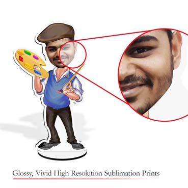 Personalized Single Caricature For Boys Painter-1