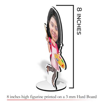 Personalized single Caricature of painter for Her