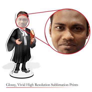 Personalized Single Caricature For Male Lawyer