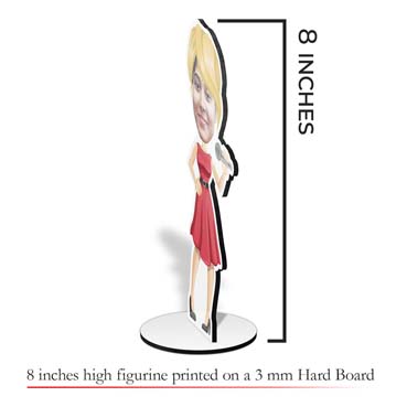 Personalized Single Caricature For Girl Singer