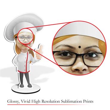 ﻿Personalized Single Caricature Of Chef For Girls