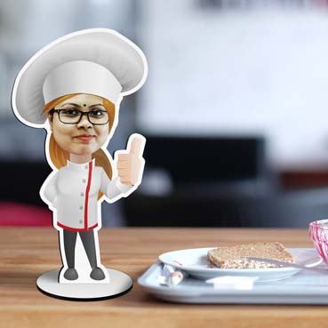 ﻿Personalized Single Caricature Of Chef For Girls
