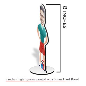 Personalized Single Caricature For Gym Freak Boys