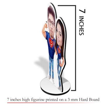 Personalised Caricature For Super Boy & Girl Couple