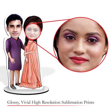 Personalised Caricature For Traditional Couple