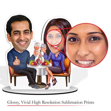 Personalised Caricature for Dinner Date Couple