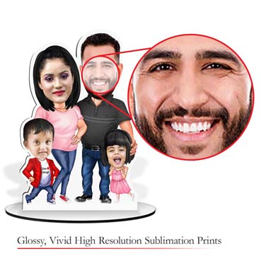 Personalised Caricature For Nuclear Family