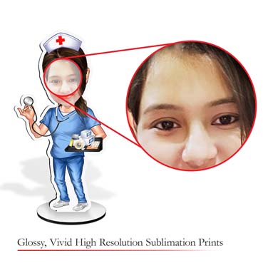 Personalized Single Caricature For Nurse