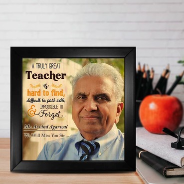 Personalised Multicoloured Printed Wooden Photo Frame for Teacher's Day