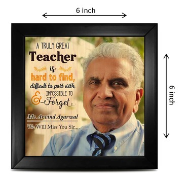 Personalised Multicoloured Printed Wooden Photo Frame for Teacher's Day