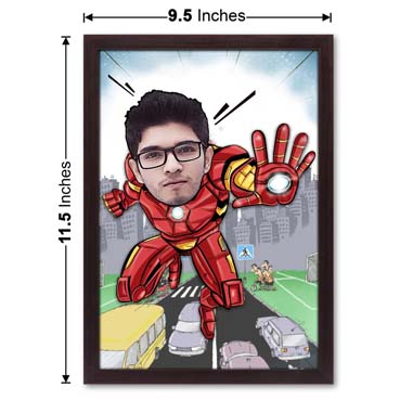 Iron Man Caricature Large Frame