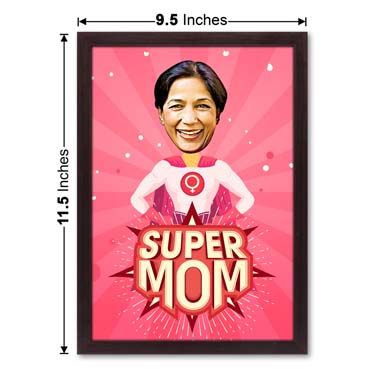 Super Mom Caricature Large Frame