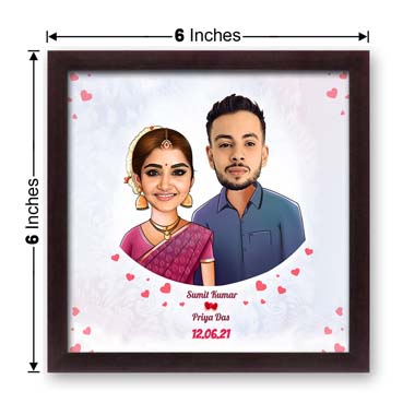 Couple Anniversary Caricature Frame