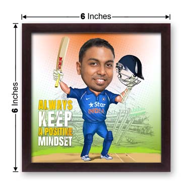 Cricket Fan Caricature Frame