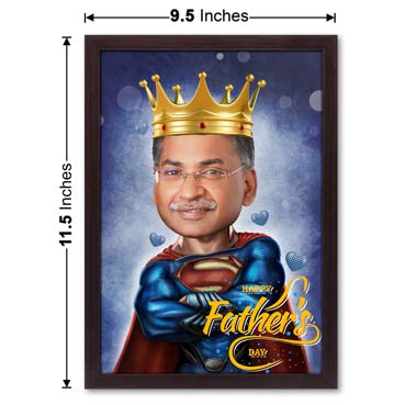 Superman Caricature Large Frame