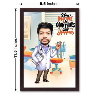 Doctor Caricature Large Frame