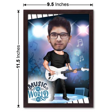 Musician Caricature Large Frame