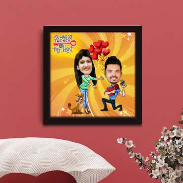 Love Couple Caricature Frame