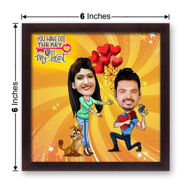 Love Couple Caricature Frame