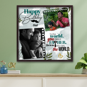 Personalised Photo Frame for Father Birthday (24'x24')