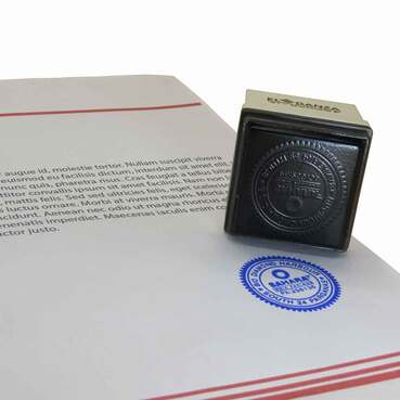 Made to Order Pre-Inked Round Stamp (40 x 40 mm)