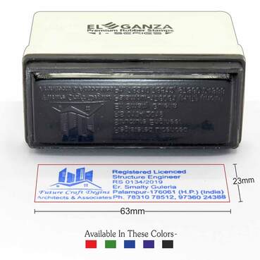 Self Inking or Pre Inked Rubber Stamp for Official Use (63 X 23 mm)