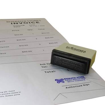 Made to Order Pre-Inked Stamp (45 x 12 mm)