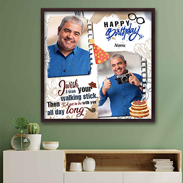 Personalised Photo Frame for Grand Father Birthday (24'x24')