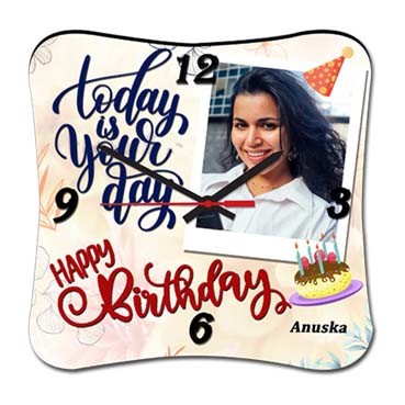 Wall Clock Personalised for Female Friend Birthday (11'x11')