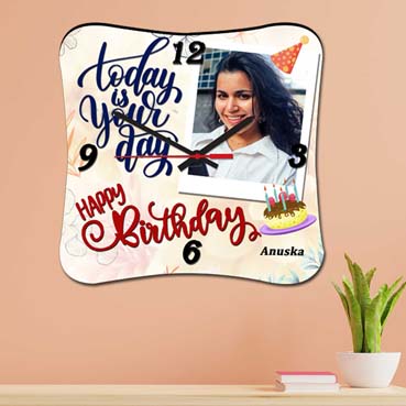 Wall Clock Personalised for Female Friend Birthday (11'x11')