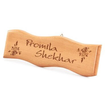 Custom Engraved Wooden Name Plate