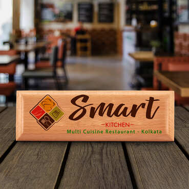Full HD Color Personalised Wooden Name Plate