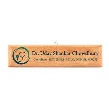 wooden name plate for desk
