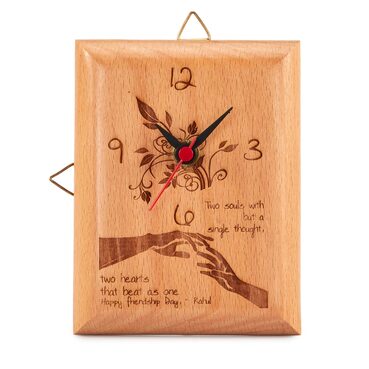 Personalized Wooden Desktop Clock for Business Gifting