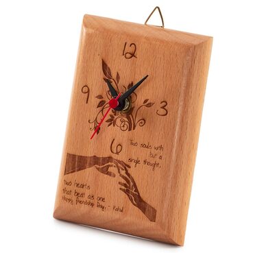 Personalized Wooden Desktop Clock for Business Gifting