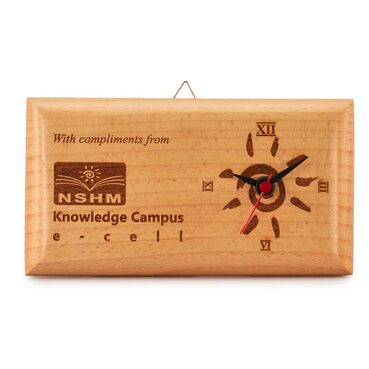 Personalized Wooden Desktop Clock for Business Gifting