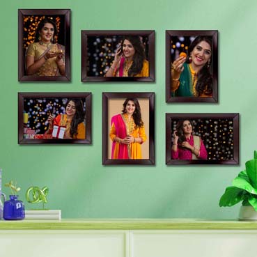 Personalised Photo Frame set for Wife Birthday (7'x5':6nos)