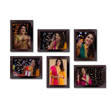 Personalised Photo Frame set for Wife Birthday (7'x5':6nos)