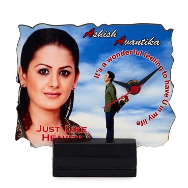 Hardboard Clocks with Black Wooden Bas