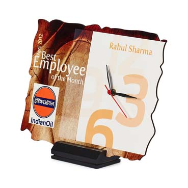 Hardboard Clocks with Black Wooden Base