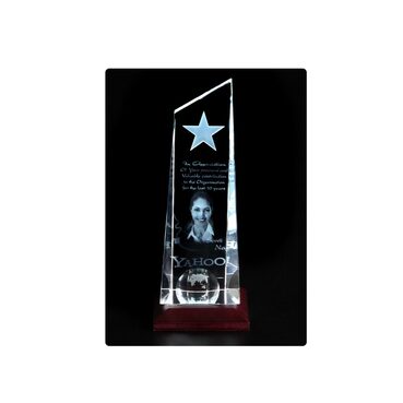 Laser Engraved 3D crystal