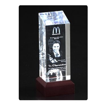 Laser Engraved 3D crystal