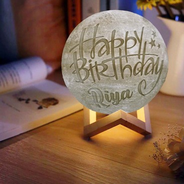 Personalised 3D Moon Lamp 3 Colour for Birthday Gift A