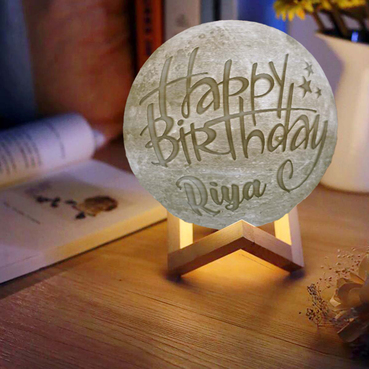 Personalised 3D Moon Lamp for Birthday Gift