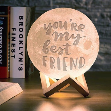 Personalized 3D Moon Lamp for Best Friend