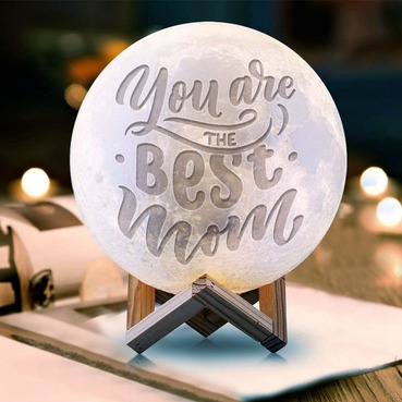 Personalised 3D Moon Lamp in 16 Colours for Mother's Day