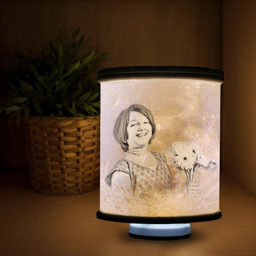 Customised Cylindrical 3D Photo Lamp Gift for Child