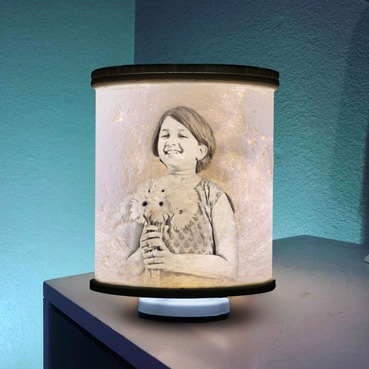 Customised Cylindrical 3D Photo Lamp Gift for Child